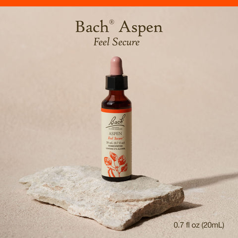 Bach Original Flower Remedies, Aspen for Apprehension and Security, Natural Homeopathic Flower Essence, Holistic Wellness, Vegan
