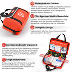 First Aid Kit for Car, 350 Piece Survival Gear and Supplies for Car Home Travel Hiking, First Aid Kit Survival Kit, Waterproof E