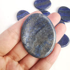 Loveliome Lapis Lazuli and Green Aventurine Thumb Worry Stone, Stress Relax Healing Reiki Crystal Pocket Palm Stones,Pack of 2