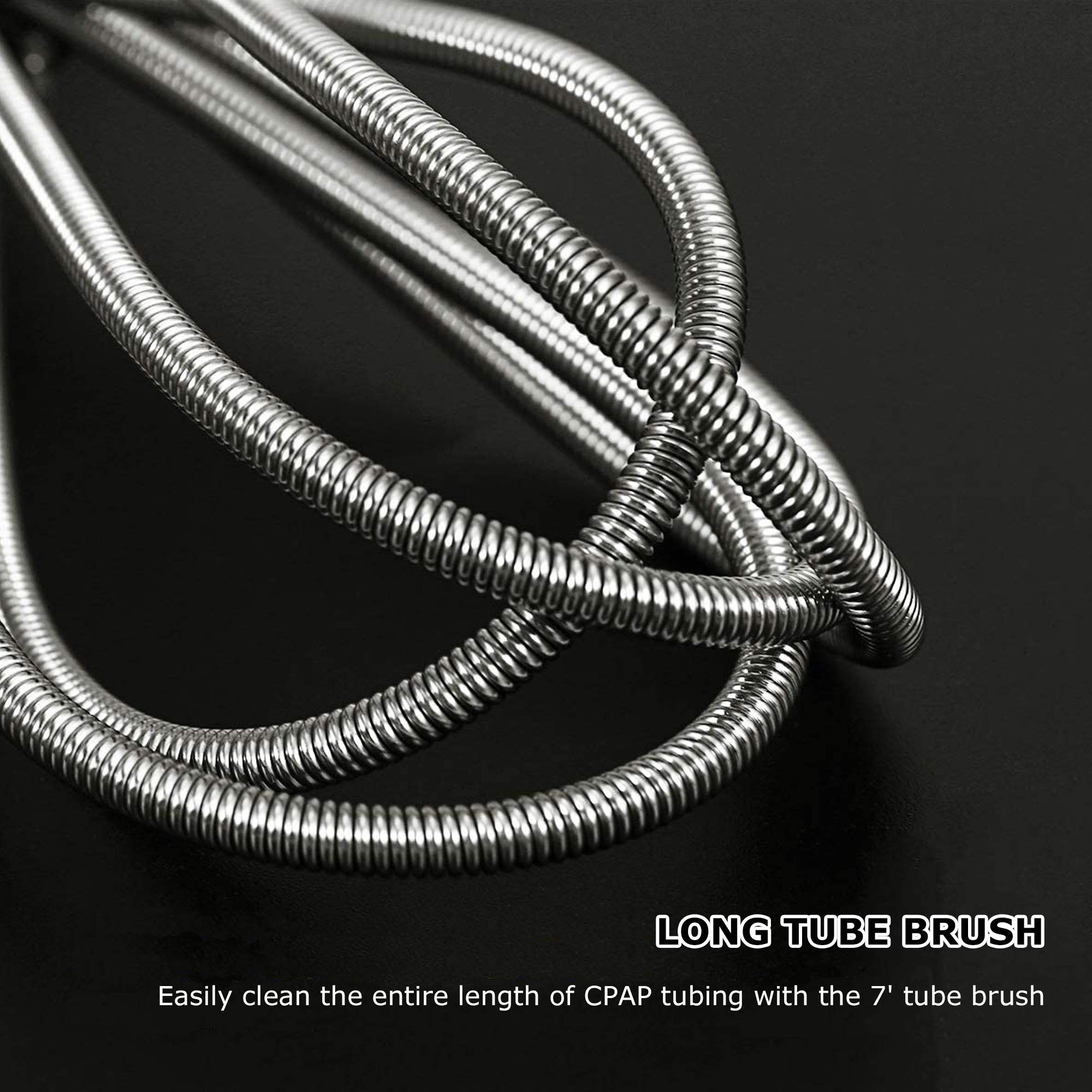 Brush Diameter 15mm 19mm -CPAP Tube Cleaning Brush-Suitable for Most CPAP Hose Type (Black)