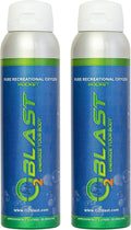 O2 Blast - Pure Oxygen Supplement, Quick Recovery for Exercise and Focus, Sanitary flip top Cap (4 Liter Oxygen Canisters - 2 Pa