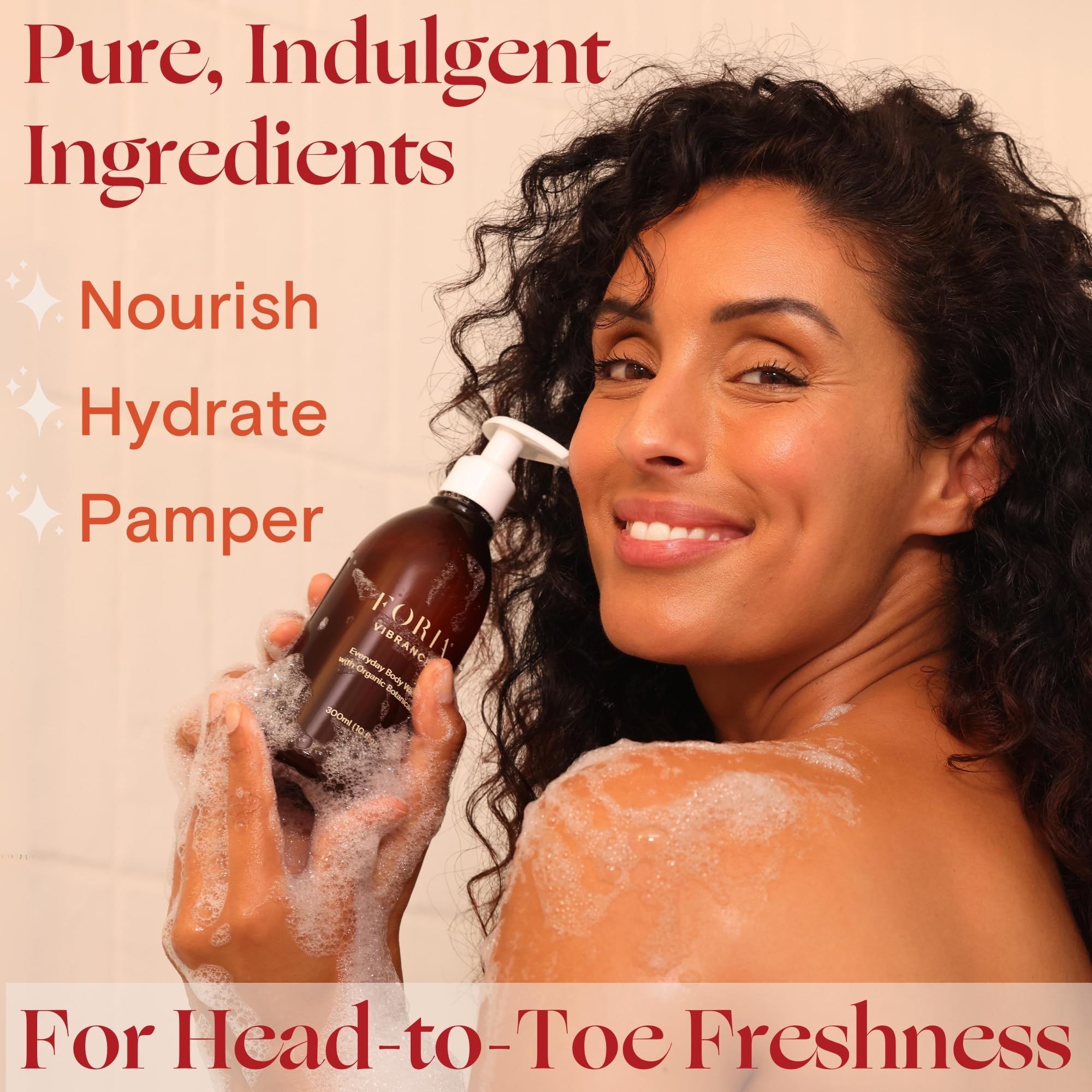 FORIA Everyday Body Wash | Organic, All-Natural, pH-Friendly Feminine Wash | Fragrance-Free with Probiotics | Sensitive Skin Saf