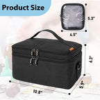 WELIDAY 2 Layers Medicine Storage Organizer Bag with Portable Pouch, Pill Bottle Organizer Case for Pills, Vitamin, Fish Oil, Lo