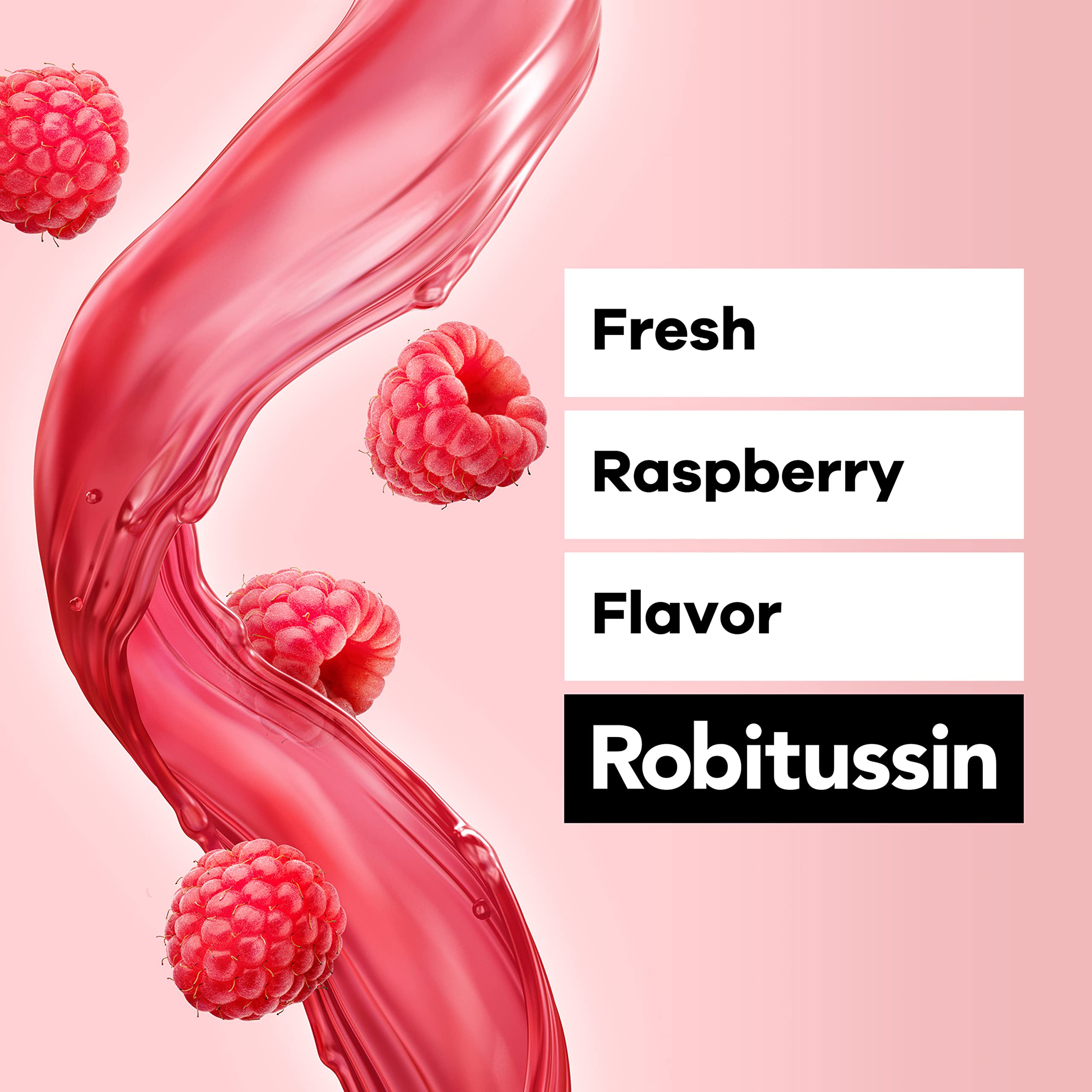 Robitussin Adult Maximum Strength Cough Plus Chest Congestion DM Max, Cough Suppressant and Expectorant, Raspberry Flavor, 8 Fl