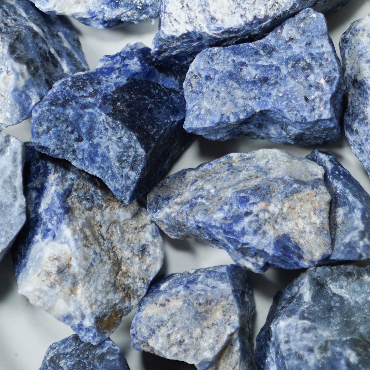 Crystal Allies 1 Pound Bulk Rough Blue Sodalite Reiki Crystal Healing Stones Large 1