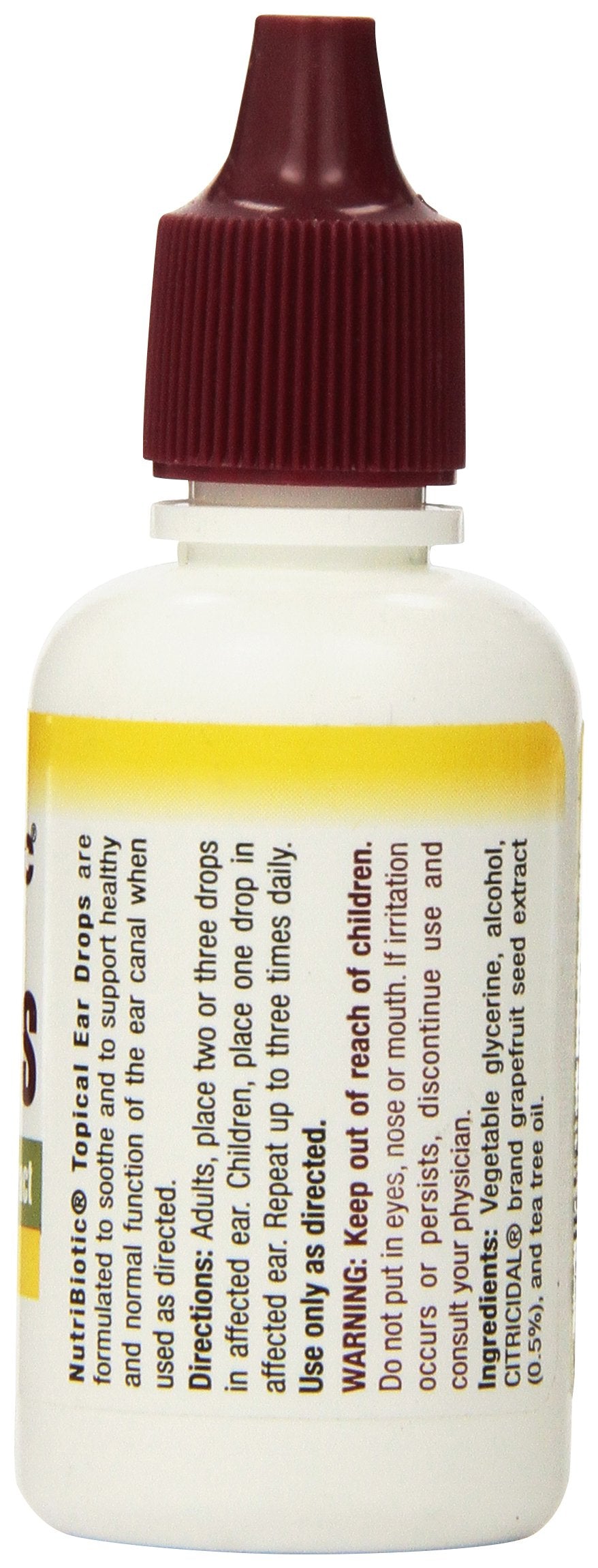 NutriBiotic - Ear Drops, 1 Fl Oz | Gentle & Soothing Ear Support with Grapefruit Seed Extract & Tea Tree Oil | Vegan | Non-Medic