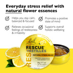 Bach RESCUE PASTILLES, Lemon Flavor, Natural Stress Relief Lozenges, Homeopathic Flower Essence, Vegetarian, Gluten & Sugar-Free