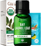 Gya Labs USDA Certified Organic Bay Leaf Essential Oil for Diffuser - 100% Pure Nautral Bay Leaf Oil Organic for Hair, Fresh Her