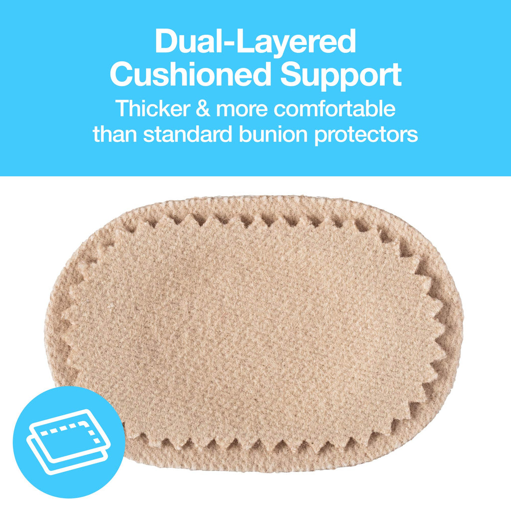 ZenToes Bunion Pain Relief Pads to Wear with Shoes - Moleskin Guards Protect Feet for Men and Women, All-Day Water-Resistant Sel