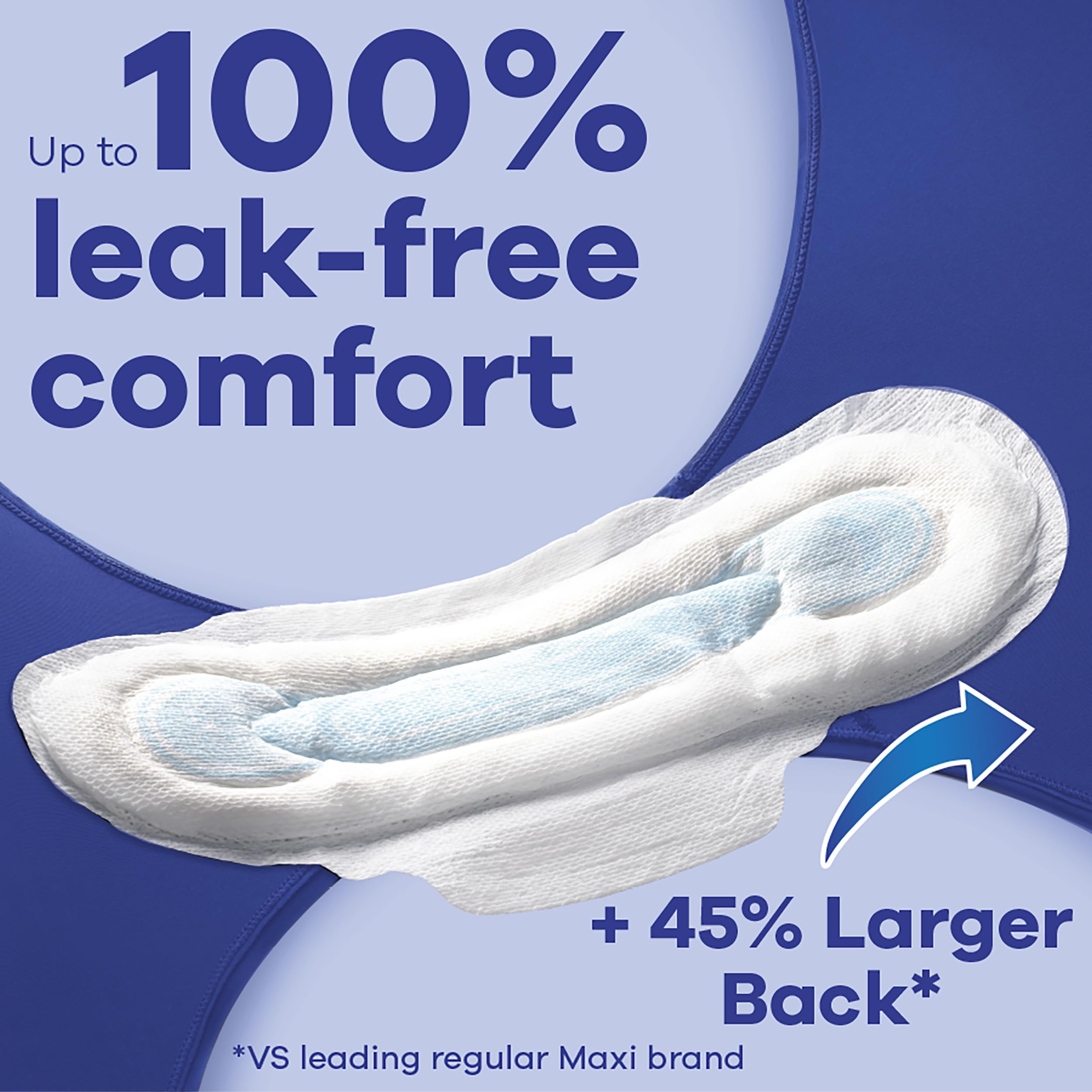 Always Maxi Feminine Pads for Women, Size 4 Overnight Absorbency, with Wings, Unscented, 48 Count