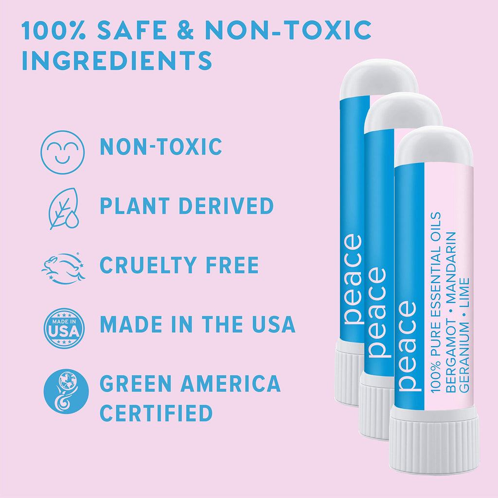 MOXE Peace Nasal Inhaler, Calming Essential Oil Blend, Tension Relief, Helps Relaxation and Meditation, Soothing Fragrance, Berg