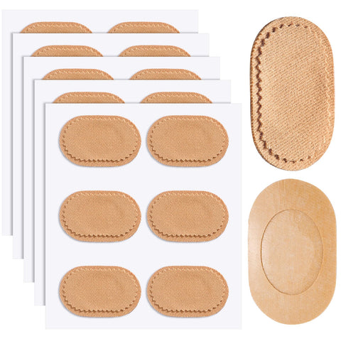 Funtery 30 Pcs Foot Callus Cushion Toe Cushions Pad Foot Protector Pads Corn Mat Patches Shoe Accessories for Women Men Fabric F