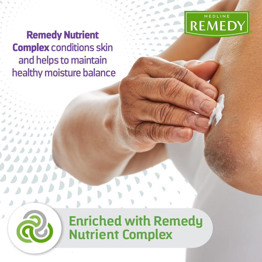 Medline Remedy Clinical Skin Cream, Vanilla Scent (4 fl oz), Moisturizing Face and Body Cream for All Ages, Paraben & Sulfate Fr