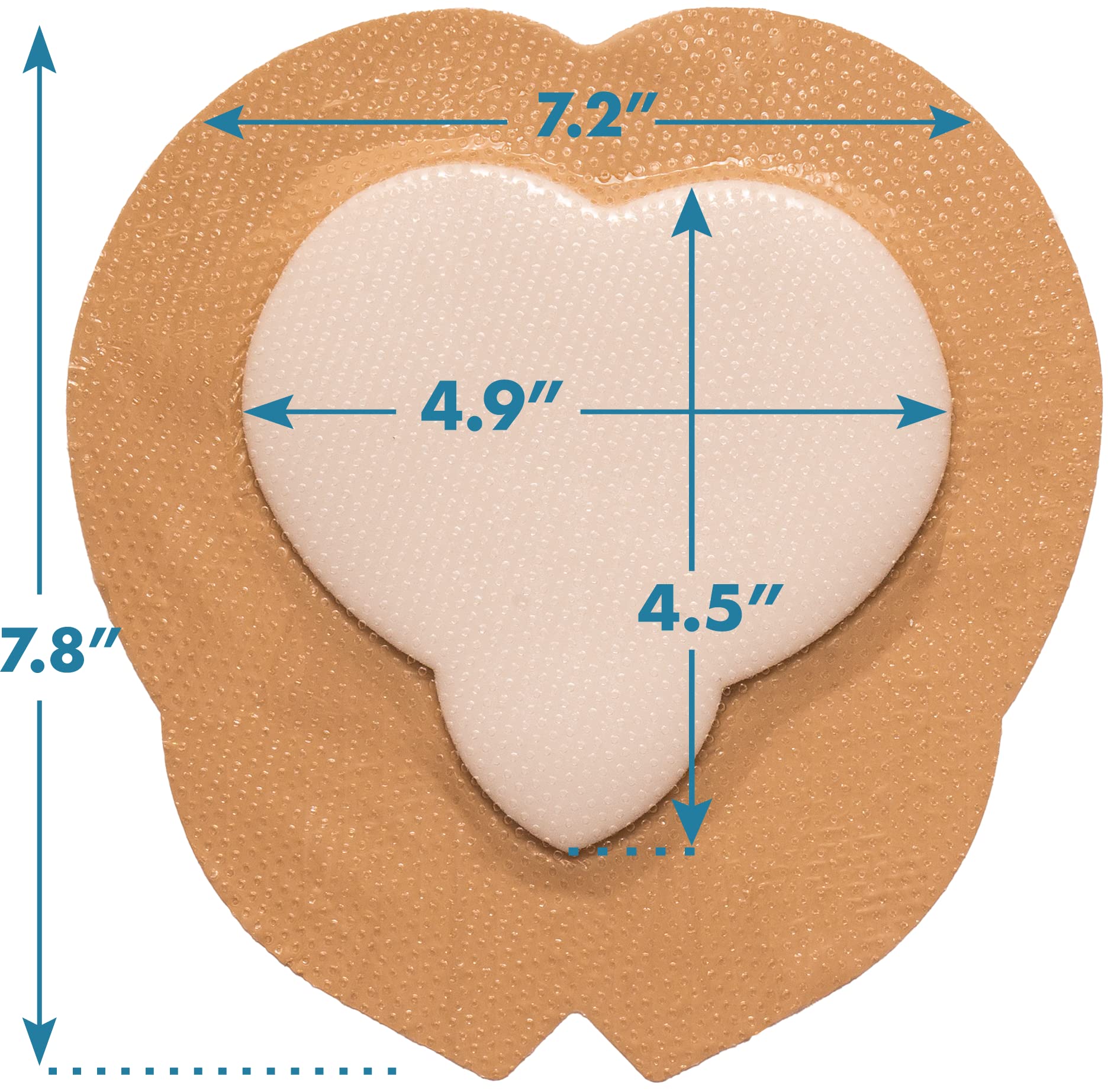 Areza Medical - Silicone Foam with Super-Absorbent Layer - Wound Dressing - Waterproof - with Adhesive Border - Sterile - Design