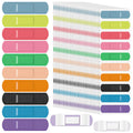 Jetec Flexible Fabric Adhesive Bandages Bulk Colorful Cloth Bandages 10 Colors Flexible Protection & Wound Care Fingertip Slight