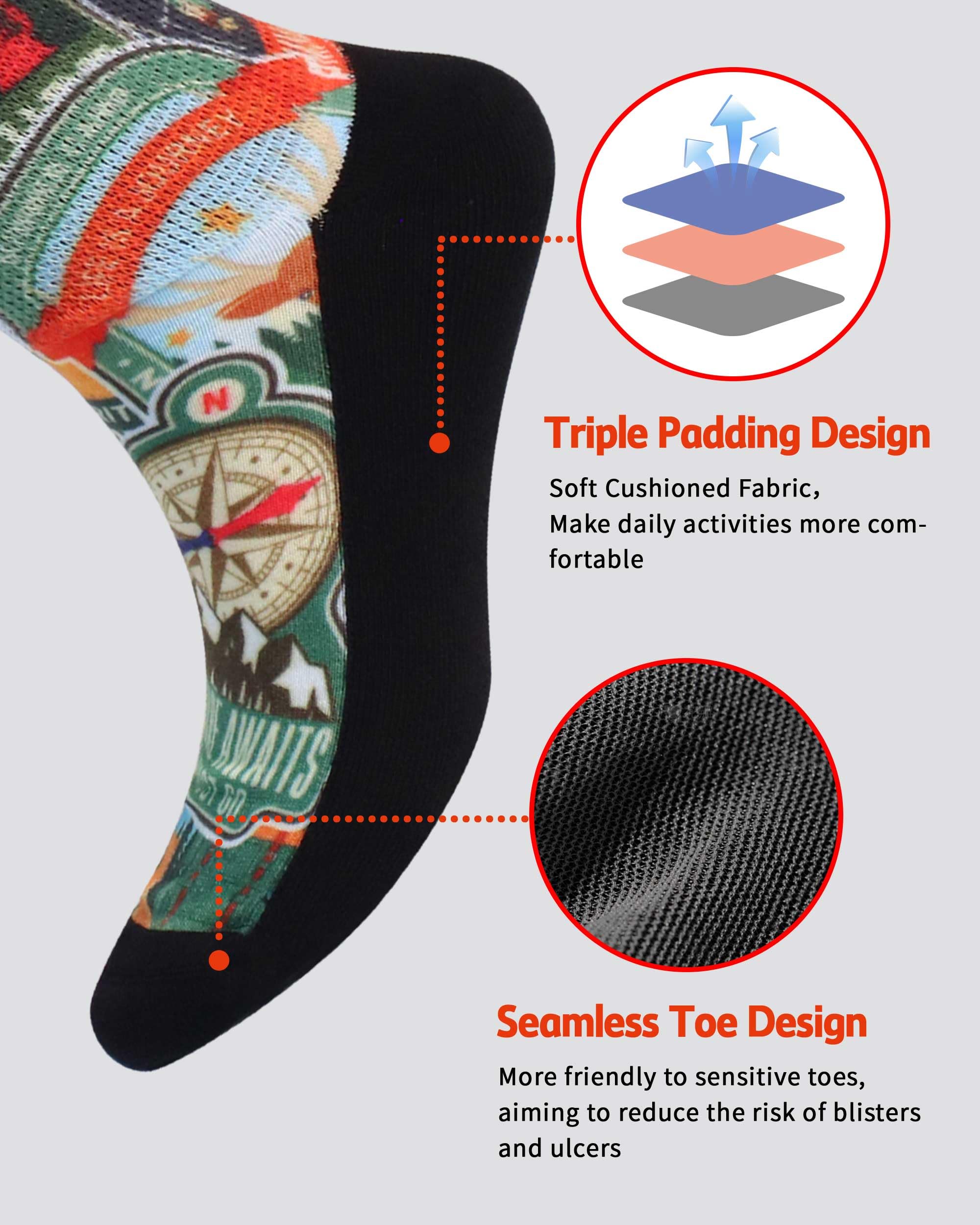 YOKEEP diabetic socks for women & men extra wide, non binding diabetic neuropathy swollen feet socks for women men