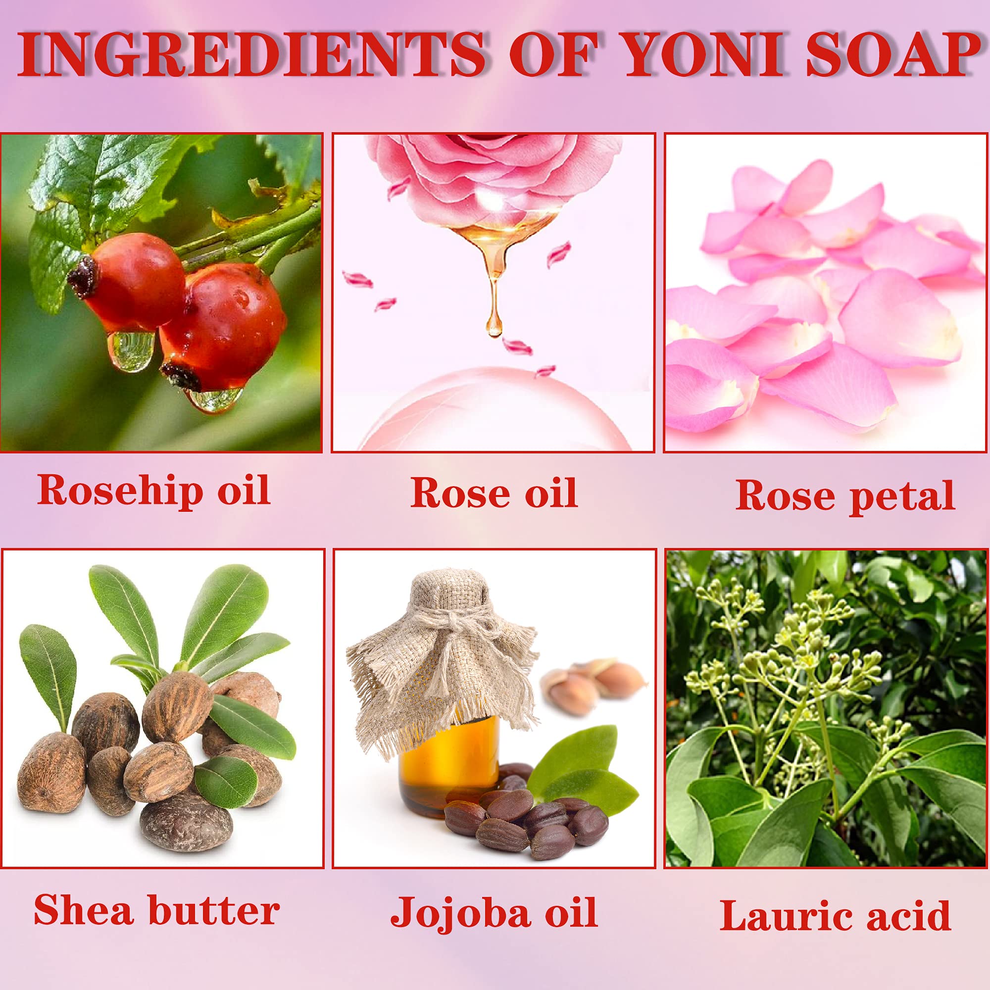 Yoni Soap Bars Vaginal Wash PCS Of 2, Ph Balance for Women Vaginial Deodorants, Organic Bar Soap Handmade Vagina Soap Natural Fe