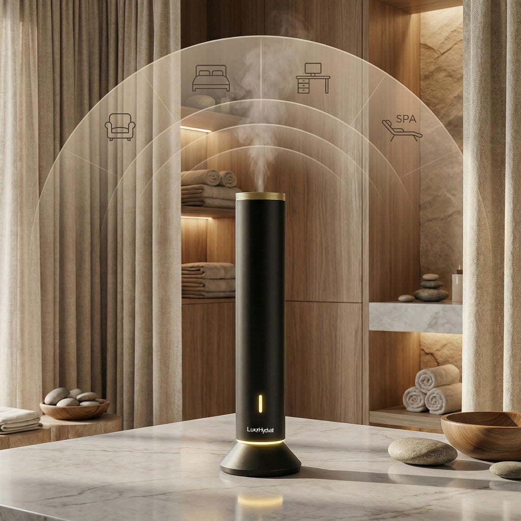 New Upgraded Waterless Scent Oil Nebulizer - Smart App & Remote Control, Covers Up to 4000 Sq Ft, Quiet Aroma Diffuser for Home,