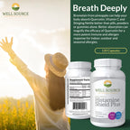 Histamine Shield Plus All Natural Antihistamine Supplement Works for Pollen, Pet Dander, Dust, Mold, and Odor Allergies. 120 Cap