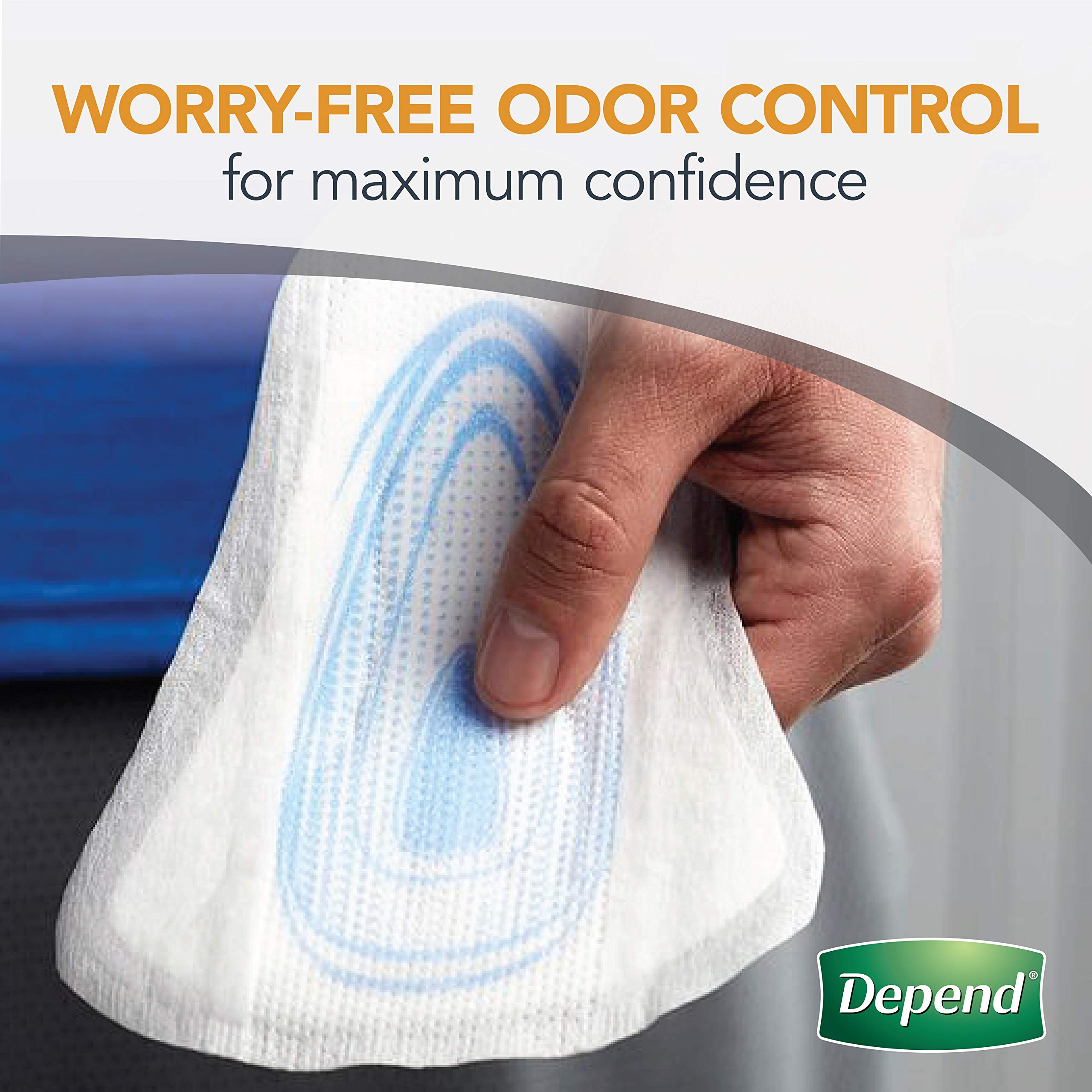 Depend Incontinence Shields for Men, Light Absorbency, 58 Count, Packaging May Vary