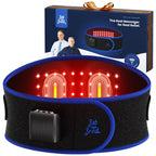 BOB AND BRAD ThermoRed Heating Pad Belt Massager for Lower Back Support, FSA Cordless Wearable Near Infrared Heat & Red Light Lu