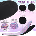 Velmitten 3 Pairs No Show Socks Sockless Shoe Liner Washable Barefoot Shoe Insoles No Slipping Inserts(Fresh Style)