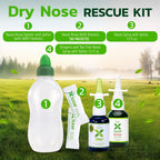 Xlear Dry Nose Relief Kit, All Day Dry Nose Rescue Kit Including Xlear Nasal Spray with Xylitol, Xlear Rescue Nasal Spray, Xlear