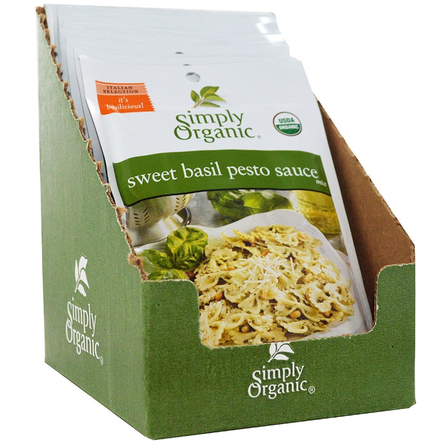 Simply Organic Organic Sweet Basil Pesto Sauce Mix, 0.53 OZ