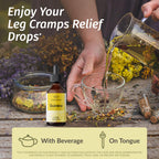 HERBAMAMA Quinine for Leg Cramps Tincture - Vegan Cinchona Bark Liquid Quinine Drops - Non-GMO, Alcohol & Sugar-Free Cramp Defen