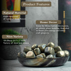 ZAICUS Golden Pyrite Tumbled Stones and Crystals Bulk, Polished Stones for Vase Filler, Lucky Stones, Fountain Rocks, Decoration
