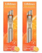 Lifelines Pen Diffuser Set, 2-Pack (Citrus Grove) - 1mm Black Ballpoint Pens with Scented Essential Oil Blends - Aromatherapy Di