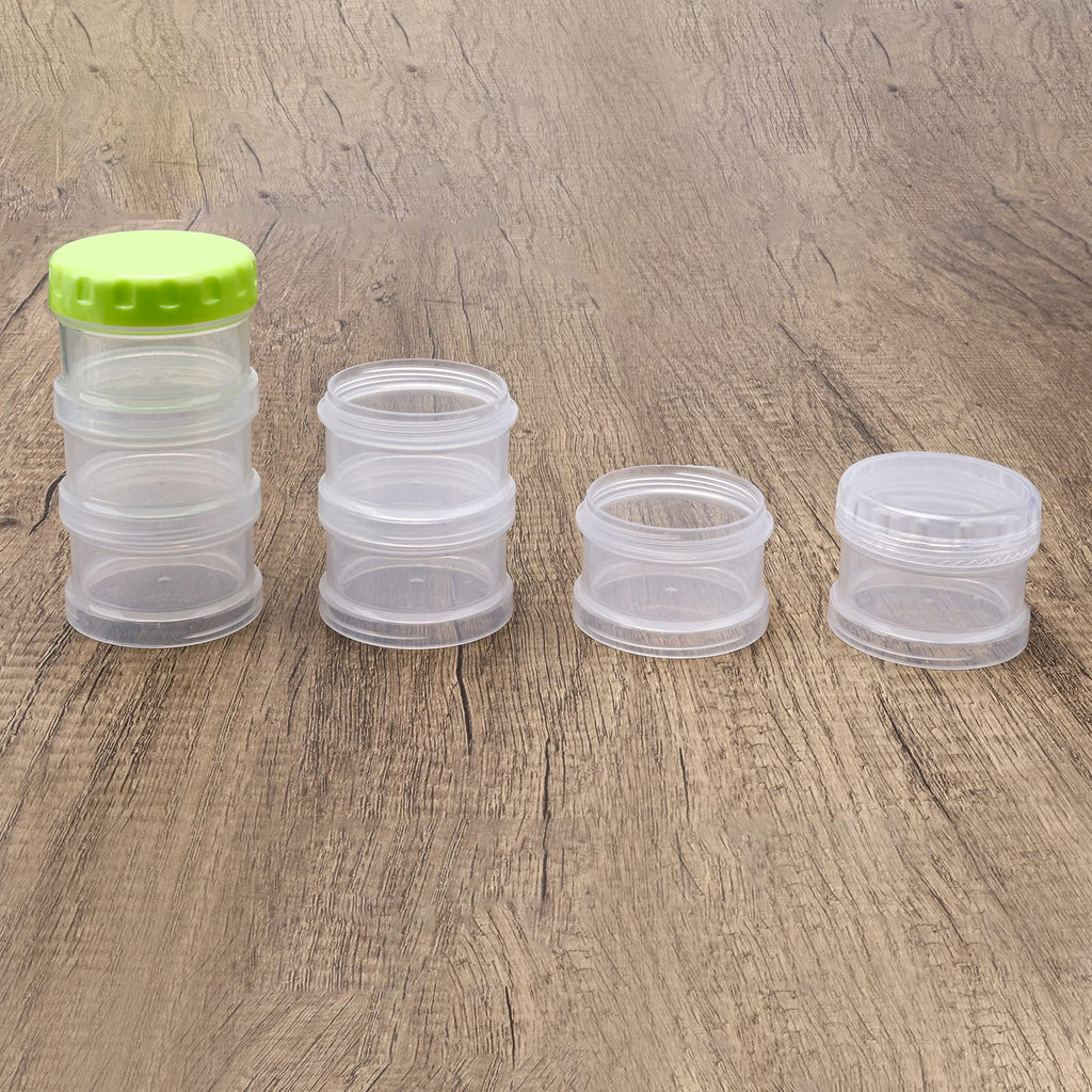2 Pack 7 Day Pill Organizer Case Stackable Weekly Supplements Vitamins Pills Holder Dispenser Large Translucent Clear with Extra
