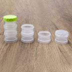 2 Pack 7 Day Pill Organizer Case Stackable Weekly Supplements Vitamins Pills Holder Dispenser Large Translucent Clear with Extra