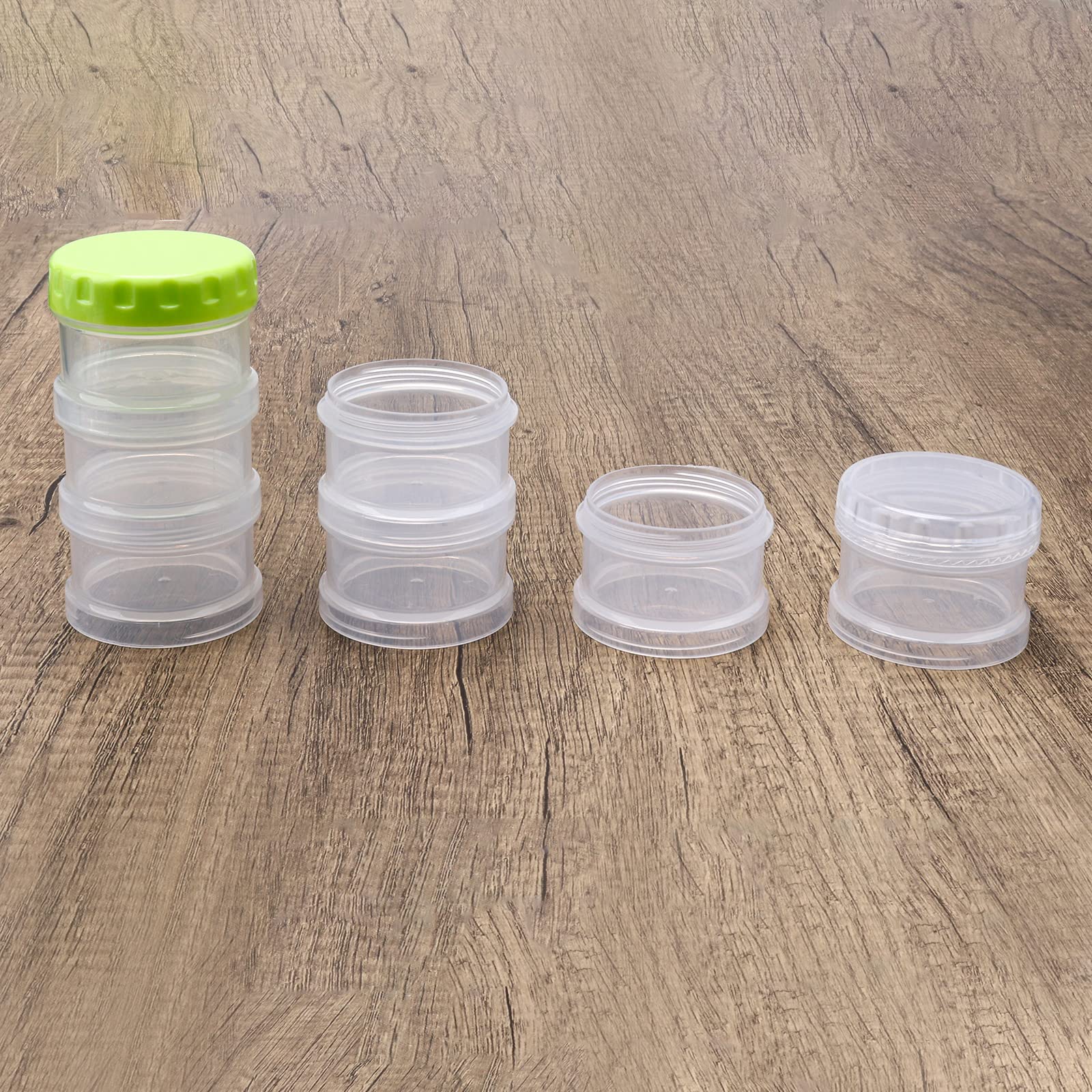 2 Pack 7 Day Pill Organizer Case Stackable Weekly Supplements Vitamins Pills Holder Dispenser Large Translucent Clear with Extra