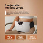 Abdominal Massager - Electric Stomach Tummy Anti Cellulite Remover Machine for Flat Belly - Real Bian Stone Kneading Heat Relief