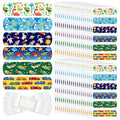 Nuanchu 6 Styles Kids Cartoon Bandages Adhesive Flexible Colorful Cute Cartoon Bandages Waterproof Breathable Protect Scrapes an