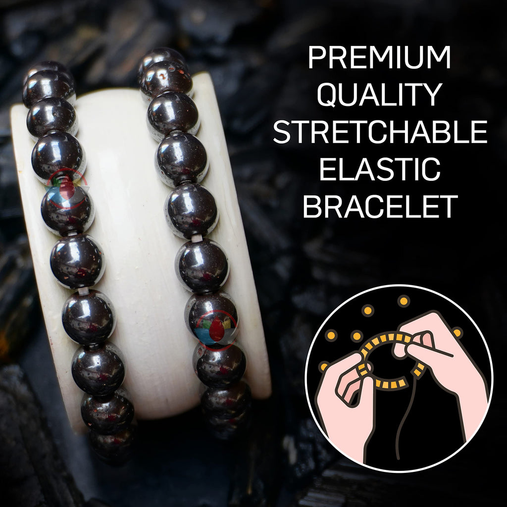 REMEDYWALA Charged Energized Certified Hematite Bracelet For Reiki, Balance Chakra, Positive Energy, Healing | Hematite Stone Br