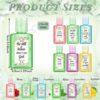 Gejoy 48 Pack Eucalyptus Leaf Christian Hand Sanitizer Bulk Bible Verse Mini Hand Sanitizer Travel Size Religious Gift Christian