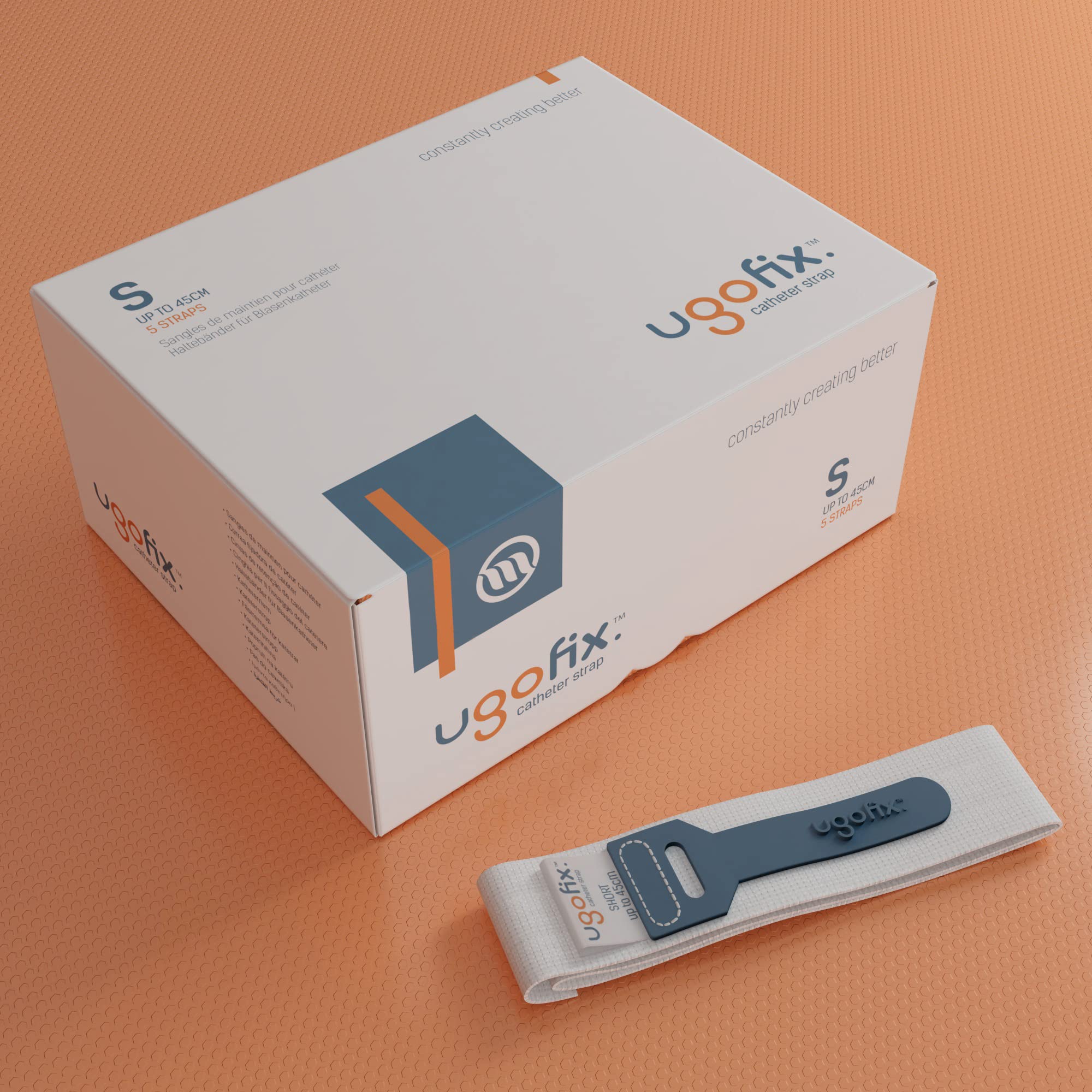 Ugo Fix Catheter Strap (x5) - Medical Catheter Securement Thigh Support Strap/Holder with Anti Slip Silicone Grip and Laundry Ba