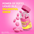 Pepto Bismol Chews, Fast and Effective Digestive Relief from Nausea, Heartburn, Indigestion, Upset Stomach, Diarrhea, 72 Total (
