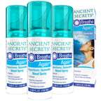 ANCIENT SECRETS Saline Nasal Spray - Breath Again Hypertonic Seawater Nasal Spray, Allergy & Sinus Relief, Nasal Congestion Mois
