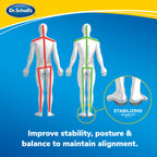 Dr. Scholls Stabilizing Support Insole Improves Posture, Alignment & Balance. Added Arch Support for Flat Feet & Overpronation