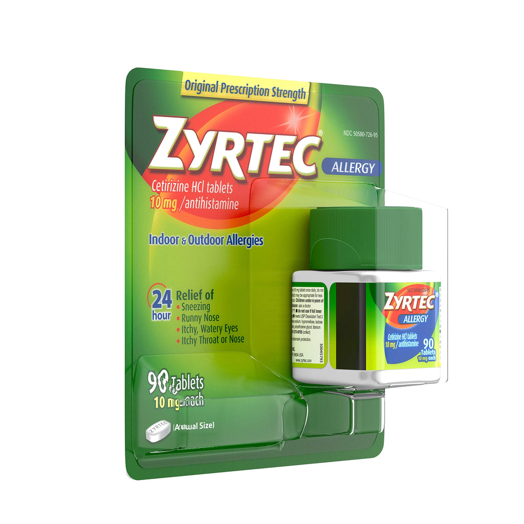 Zyrtec 24 Hour Allergy Relief Tablets - 10mg, 90 ct