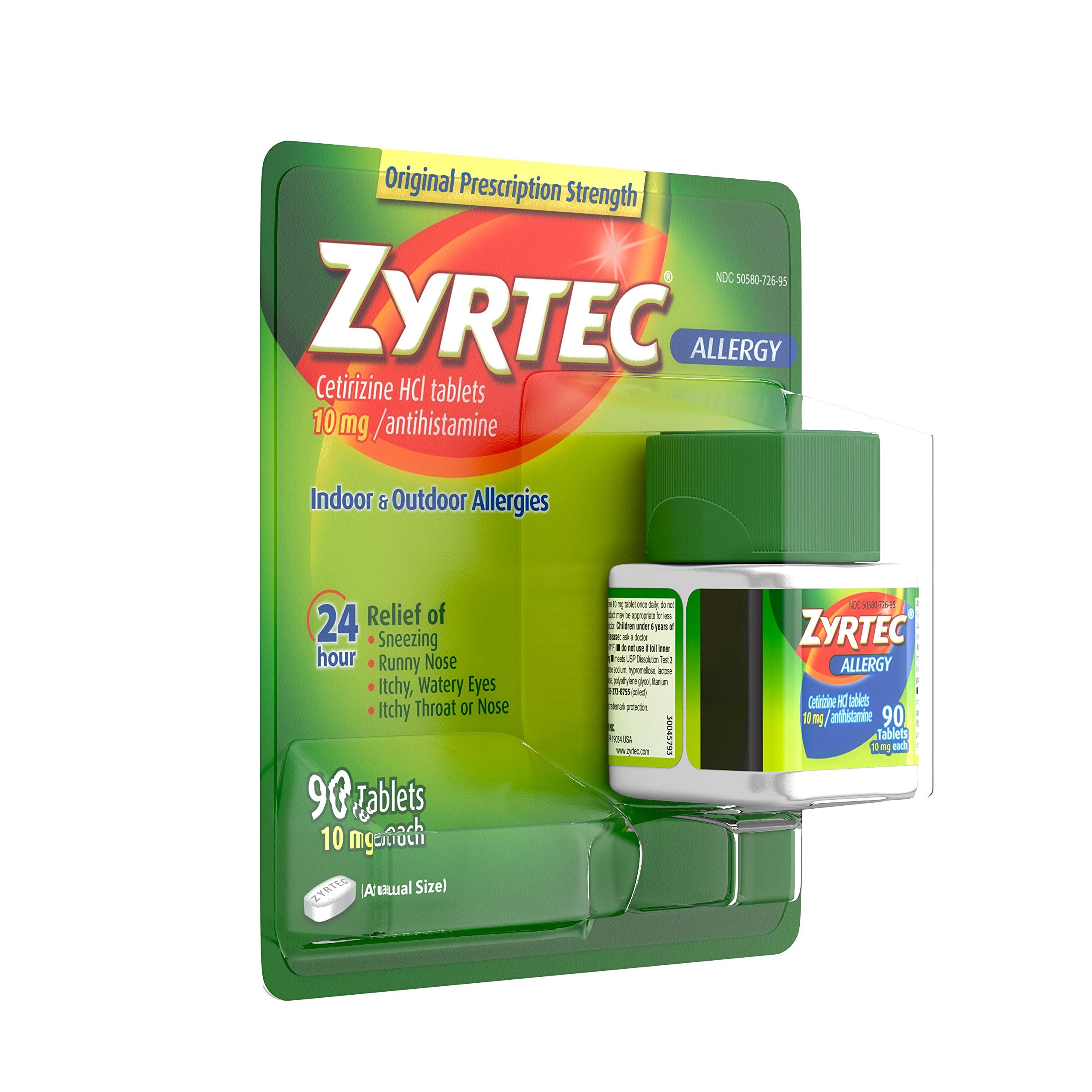 Zyrtec 24 Hour Allergy Relief Tablets - 10mg, 90 ct