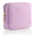 Feminine Menstrual Care Bags for Teen Girls, Mini Corduroy Period Bag for Storing Sanitary Napkins Portable Makeup Pouch with Zi