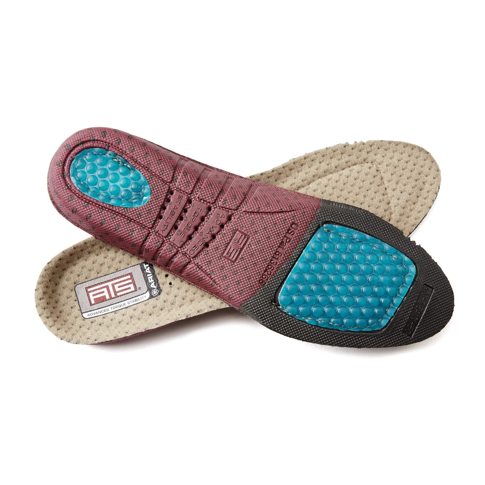 ARIAT Womens ATS Wide Square Toe Insole Footbeds, Multicolored, 6