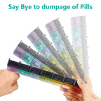 Fullicon Weekly Pill Box Organizer, 7 Day Tablet Boxes for Vitamins and Supplements, Easy to Open Large Medicine Box, Portable M