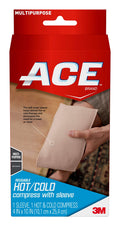 ACE Reusable Hot/Cold Compress with Sleeve, Works for hand, wrists, knees, shoulder, ankles, wisdom teeth and more, Soft outer e
