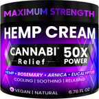 ??nn?b? R?l??f Hemp Cream Maximum Strength 6.76 FL. OZ - Relieve Muscles, Joints, and Back Target Area - 10-in-1 Potent Formula 