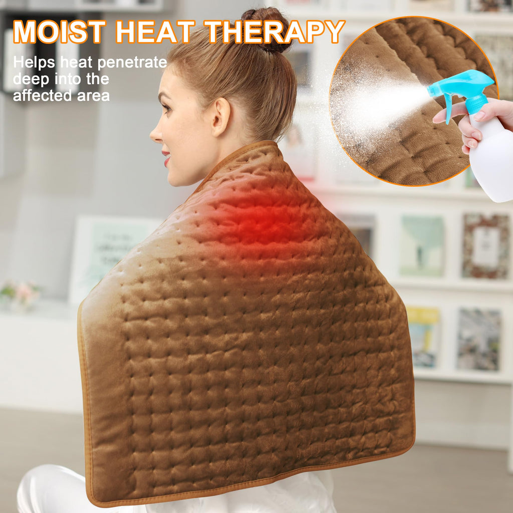 Heating Pad-Electric Heating Pads for Back,Neck,Abdomen,Moist Heated Pad for Shoulder,Knee,Hot Pad for Arms and Legs,Dry&Moist H